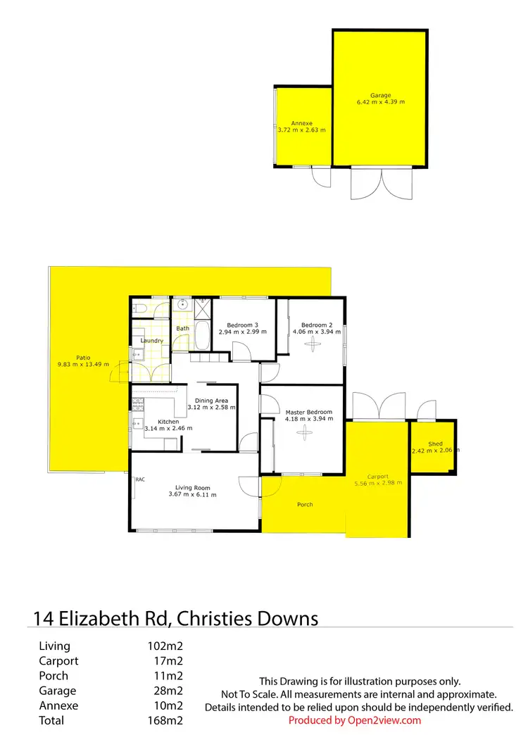 Floorplan of Homely house listing, 14 Elizabeth Road, Christie Downs SA 5164