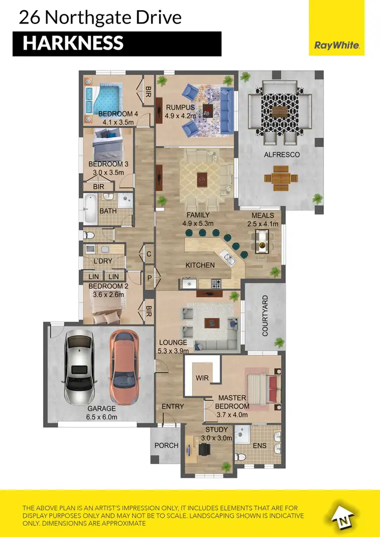 Floorplan of Homely house listing, 26 Northgate Drive, Harkness VIC 3337