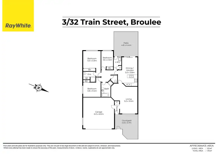 Floorplan of Homely townhouse listing, 3/32 Train Street, Broulee NSW 2537
