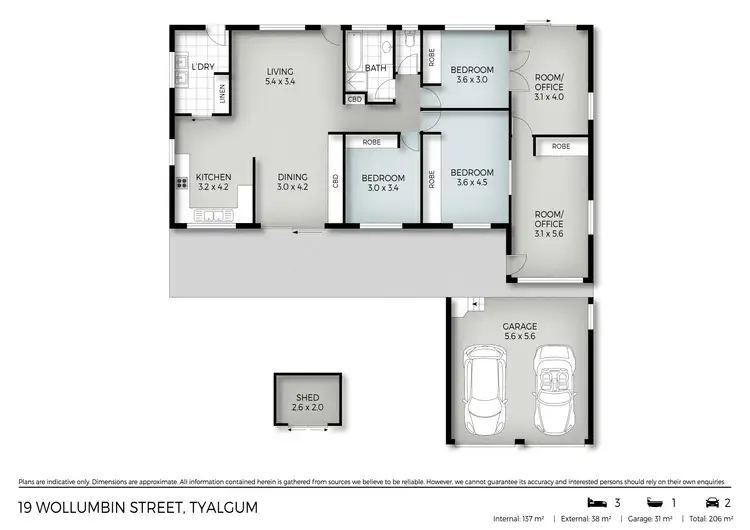 Floorplan of Homely house listing, 19 Wollumbin Street, Tyalgum NSW 2484