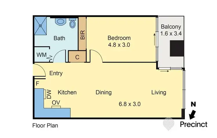 Floorplan of Homely apartment listing, 1511/250 Elizabeth Street, Melbourne VIC 3000