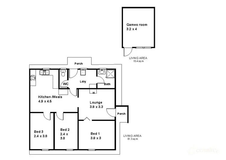 Floorplan of Homely house listing, 19 Acacia Crescent, Renmark SA 5341