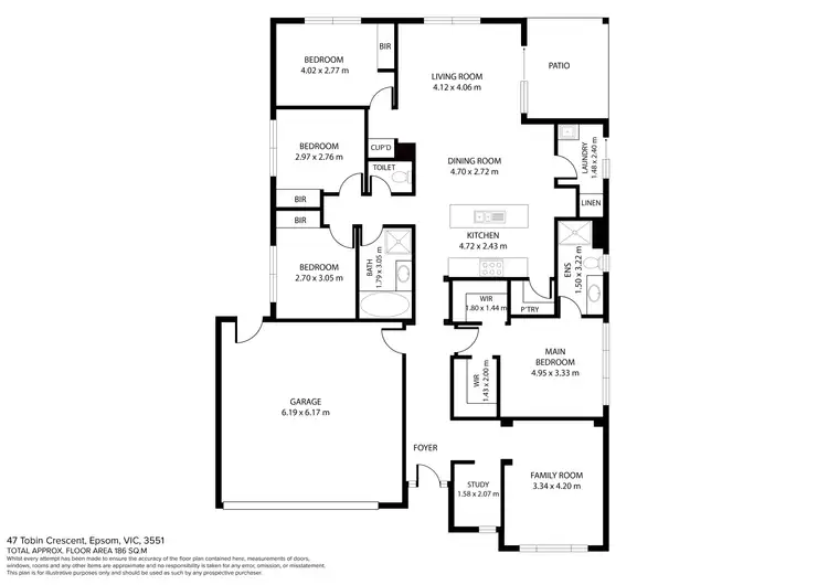 Floorplan of Homely house listing, 47 Tobin Cres, Epsom VIC 3551
