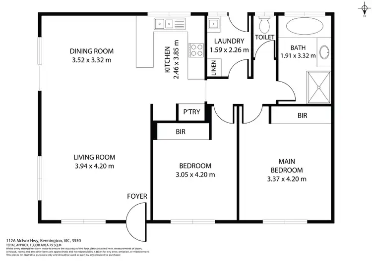 Floorplan of Homely house listing, 112A McIvor Hwy, Kennington VIC 3550