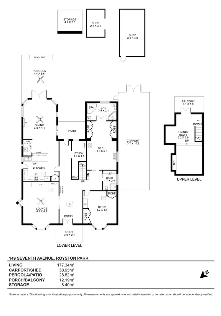 Floorplan of Homely house listing, 149 Seventh Avenue, Royston Park SA 5070