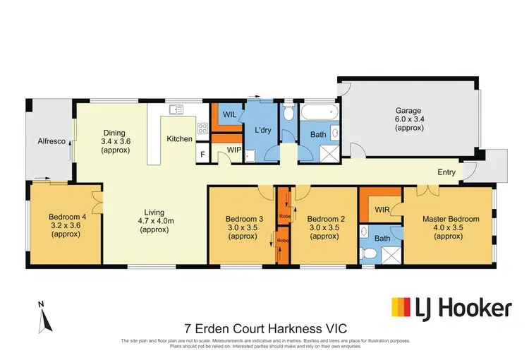Floorplan of Homely house listing, 7 Erden Court, Harkness VIC 3337