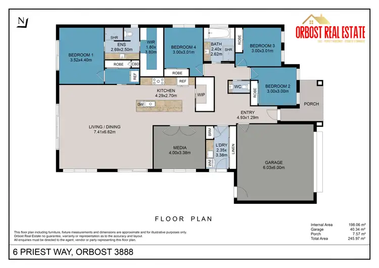Floorplan of Homely house listing, 6 Priest Way, Orbost VIC 3888