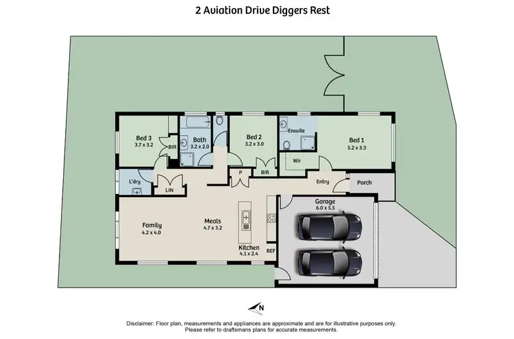 Floorplan of Homely house listing, 2 Aviation Drive, Diggers Rest VIC 3427