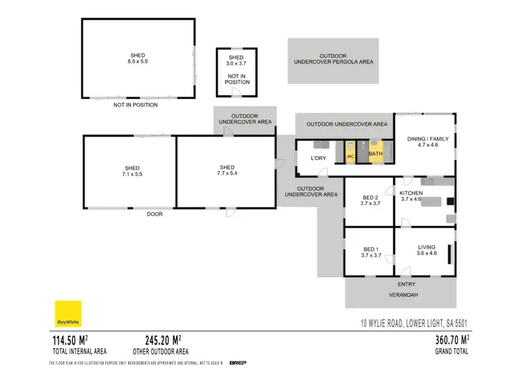 Floorplan of Homely house listing, 10 Wylie Road, Lower Light SA 5501