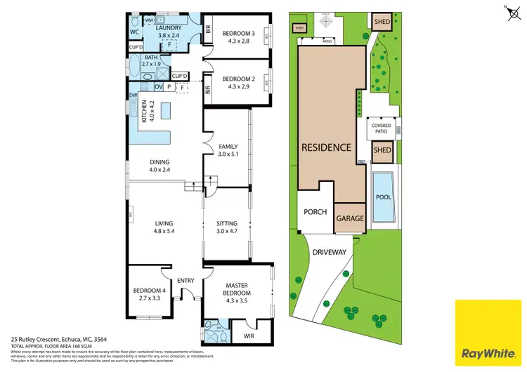 Floorplan of Homely house listing, 25 Rutley Crescent, Echuca VIC 3564