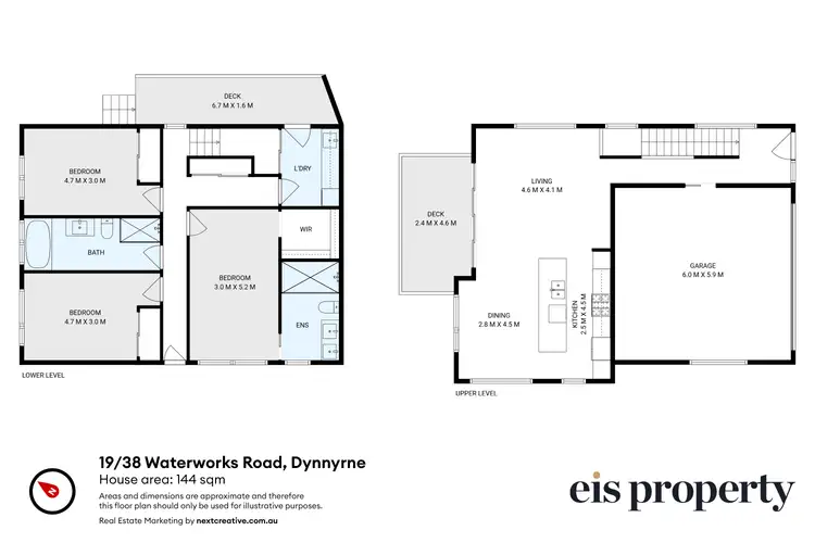 Floorplan of Homely townhouse listing, 19/38 Waterworks Road, Dynnyrne TAS 7005
