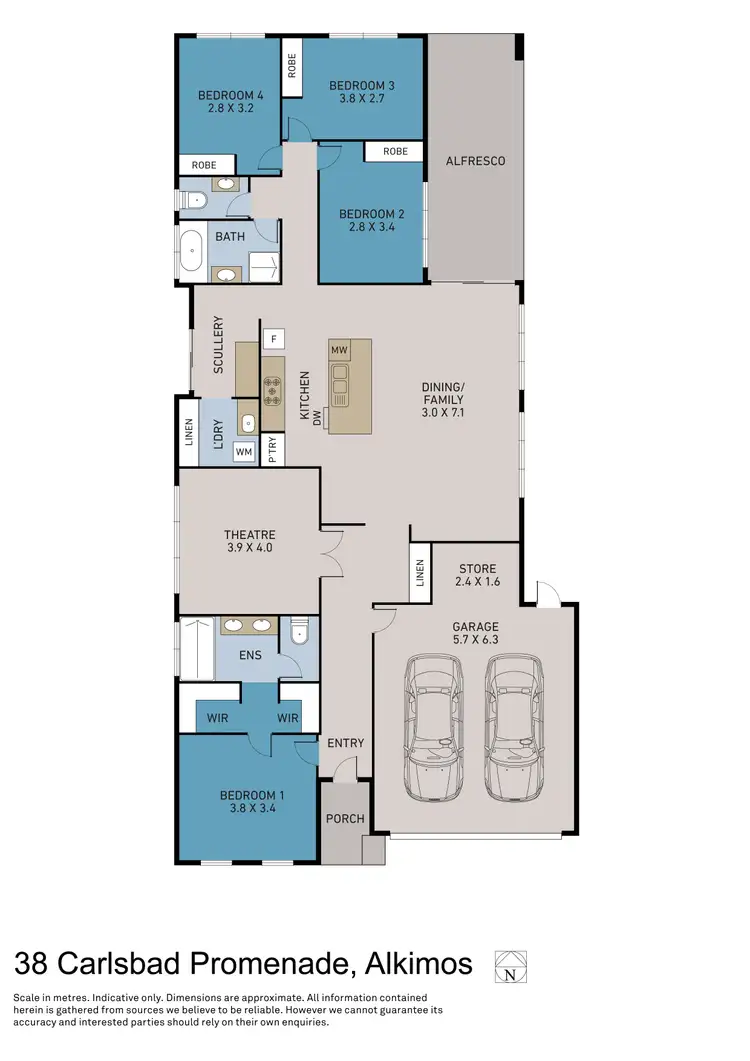 Floorplan of Homely house listing, 38 Carlsbad Promenade, Alkimos WA 6038