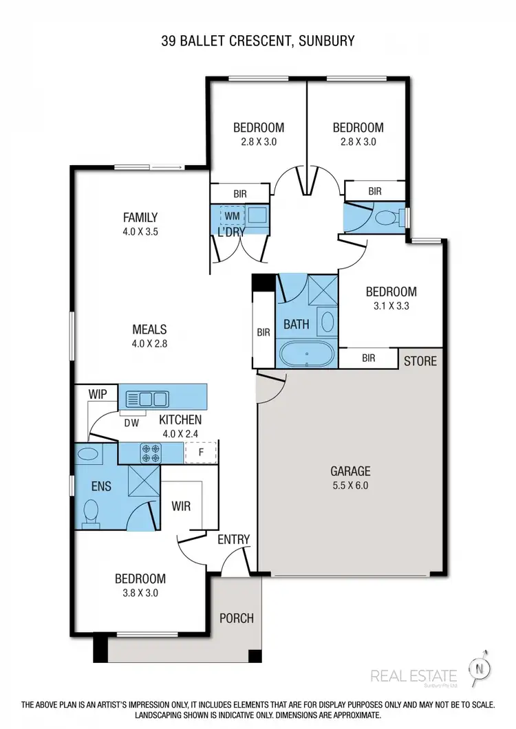Floorplan of Homely house listing, 39 Ballet Crescent, Sunbury VIC 3429