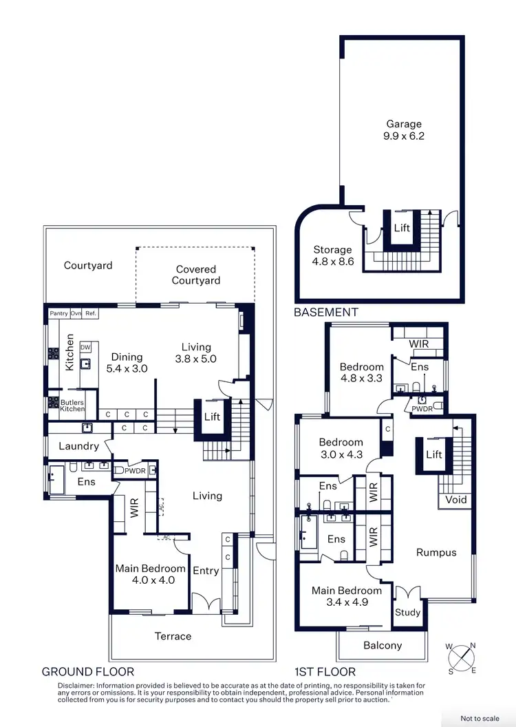 Floorplan of Homely townhouse listing, 1/3 Munro Street, Kew East VIC 3102