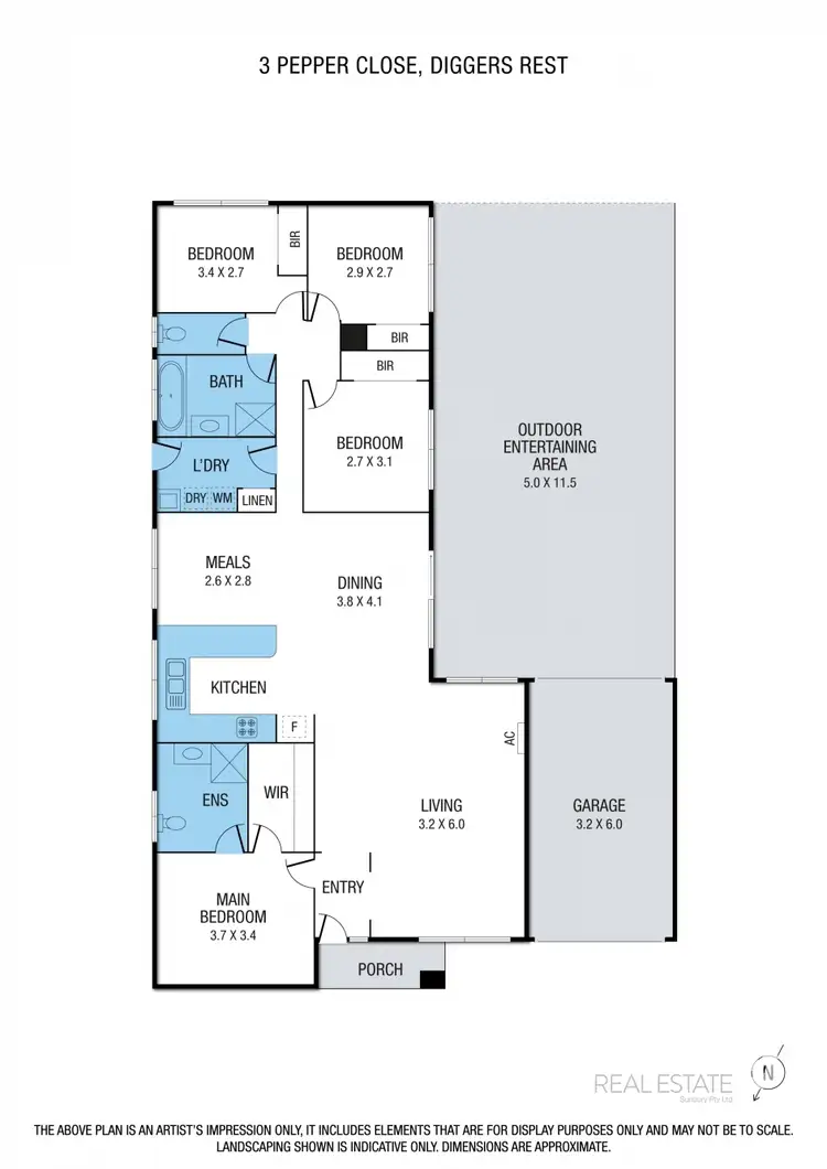 Floorplan of Homely house listing, 3 Pepper Close, Diggers Rest VIC 3427