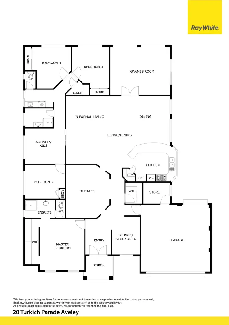 Floorplan of Homely house listing, 20 Turkich Parade, Aveley WA 6069