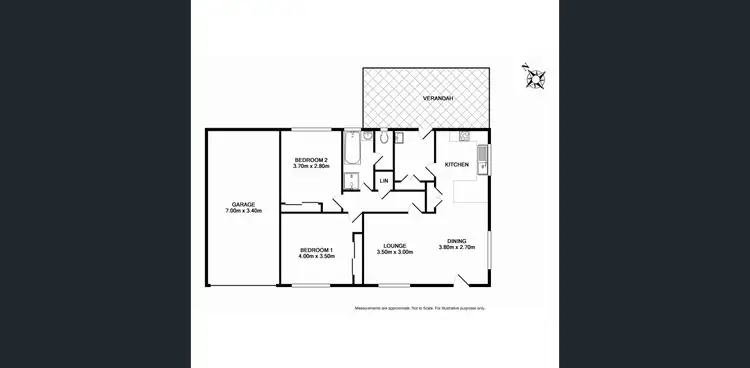 Floorplan of Homely unit listing, 1/16 Smythe Street, Benalla VIC 3672