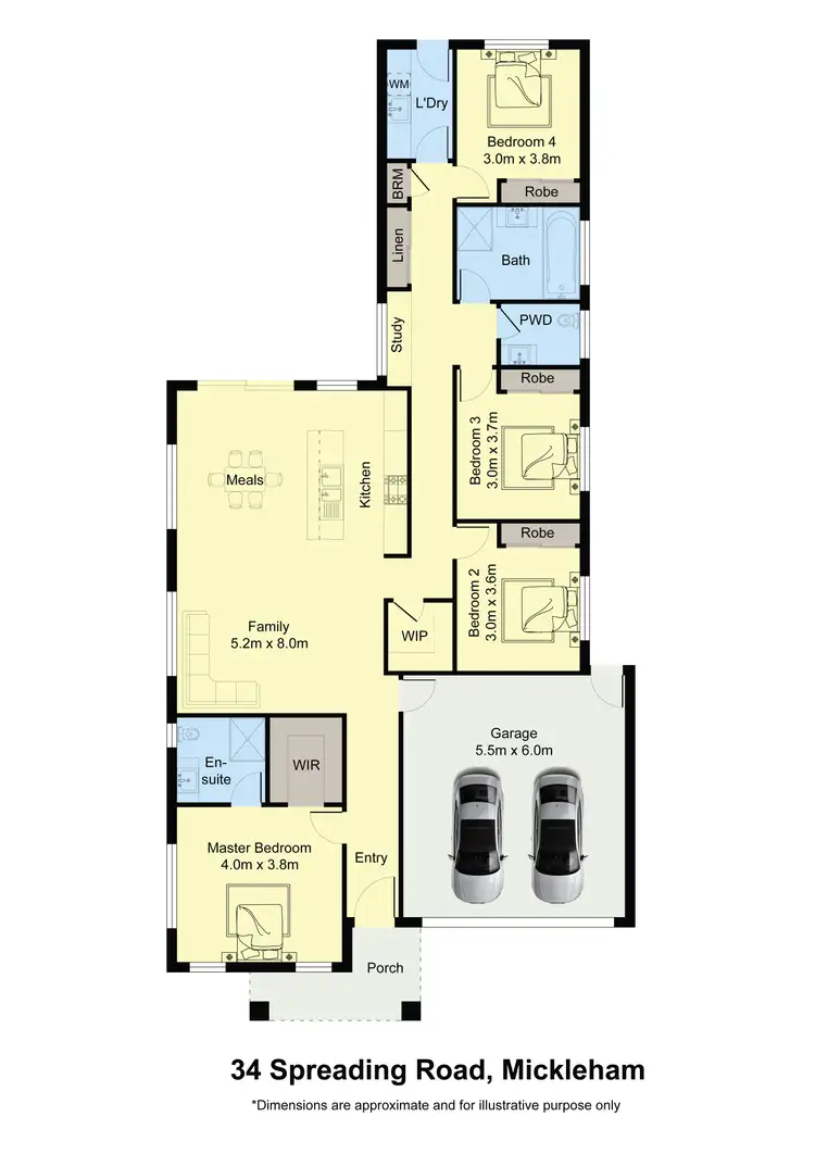 Floorplan of Homely house listing, 34 Spreading Road, Mickleham VIC 3064