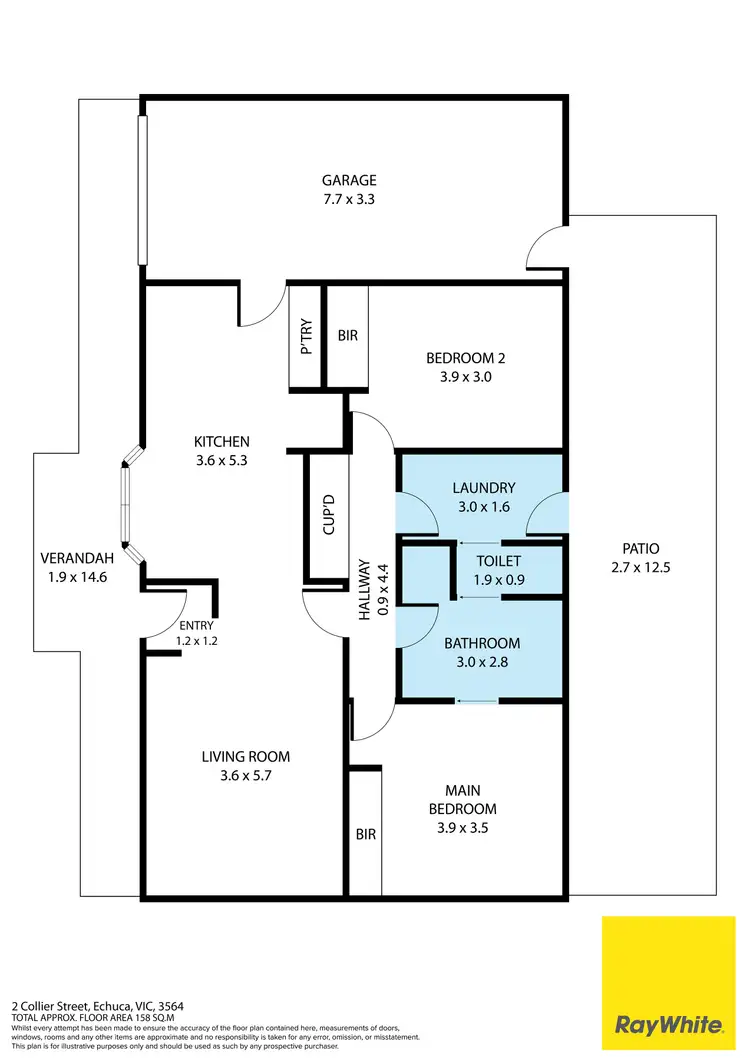 Floorplan of Homely unit listing, 2/9 Collier Street, Echuca VIC 3564