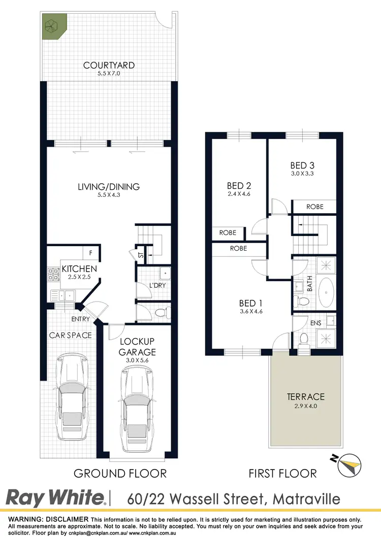 Floorplan of Homely townhouse listing, 60/22-24 Wassell Street, Matraville NSW 2036