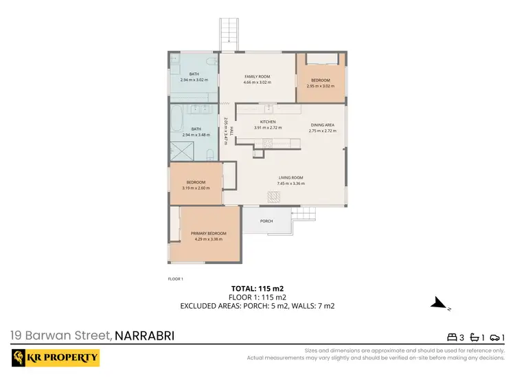 Floorplan of Homely house listing, 19 Barwan Street, Narrabri NSW 2390