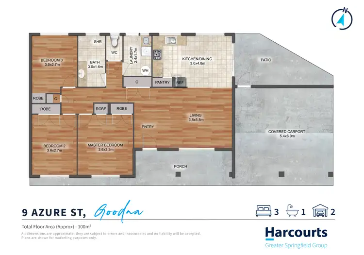 Floorplan of Homely house listing, 9 Azure Street, Goodna QLD 4300