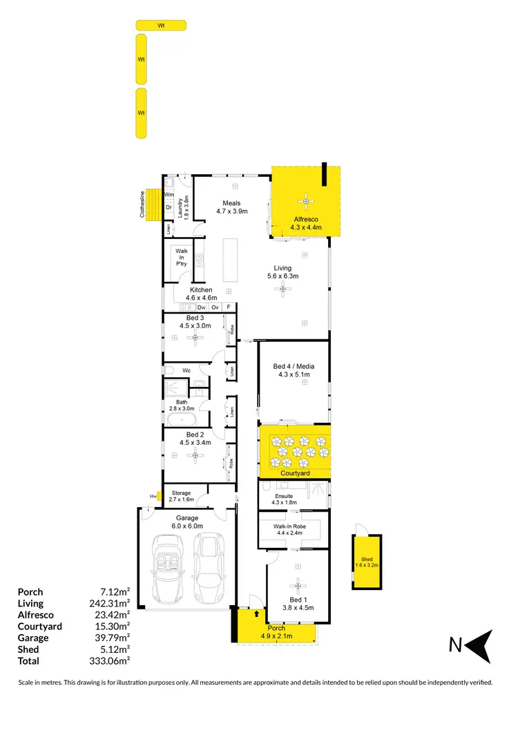 Floorplan of Homely house listing, 50 Mitcham Avenue, Lower Mitcham SA 5062