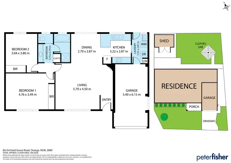 Floorplan of Homely unit listing, 8a Orchard Grove Road, Orange NSW 2800