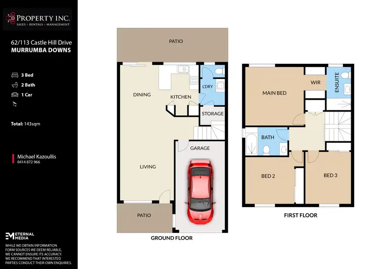 Floorplan of Homely townhouse listing, 62/113 Castle Hill Drive, Murrumba Downs QLD 4503