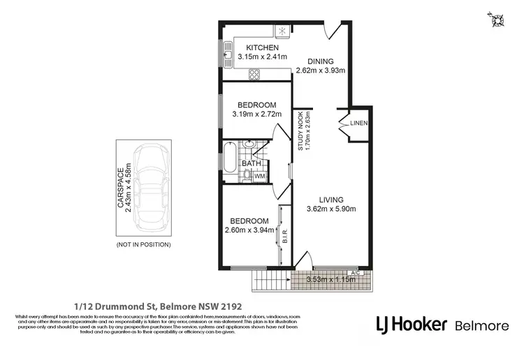 Floorplan of Homely apartment listing, 1/12 Drummond St, Belmore NSW 2192