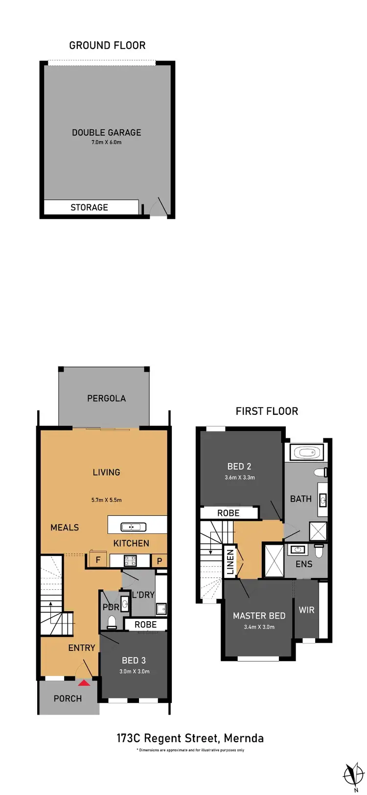 Floorplan of Homely townhouse listing, 173C Regent Street, Mernda VIC 3754