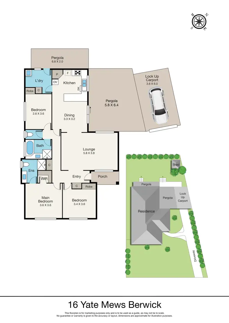 Floorplan of Homely house listing, 16 Yate Mews, Berwick VIC 3806