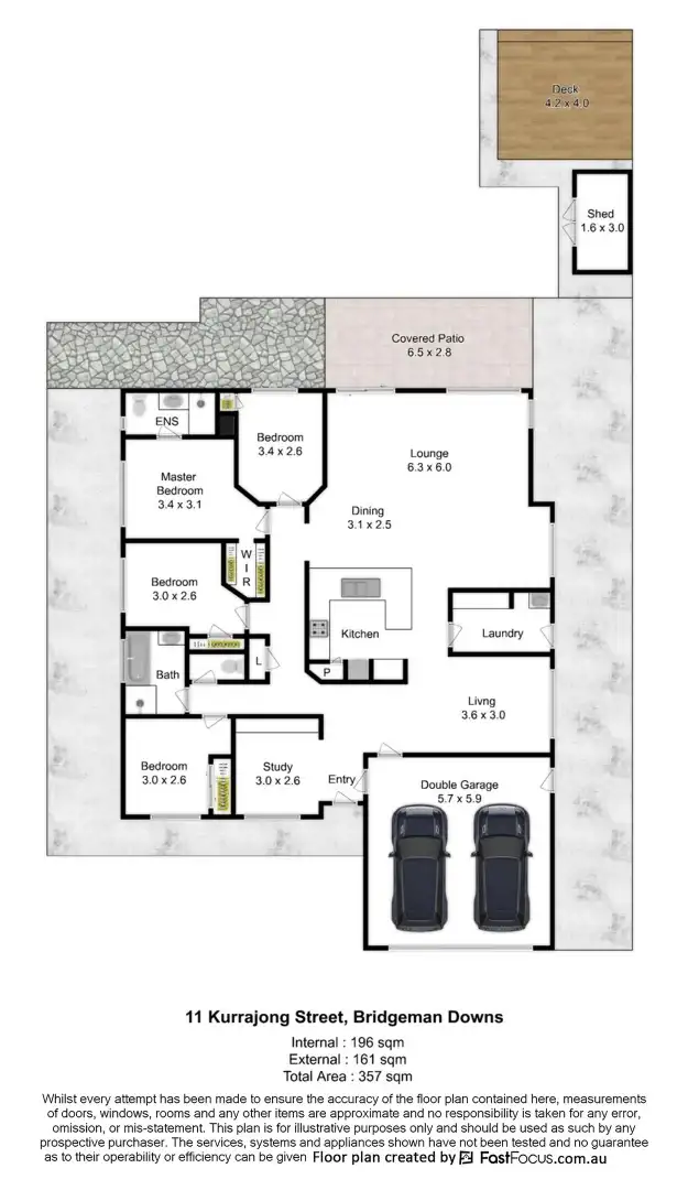 Floorplan of Homely house listing, 11 Kurrajong Place, Bridgeman Downs QLD 4035