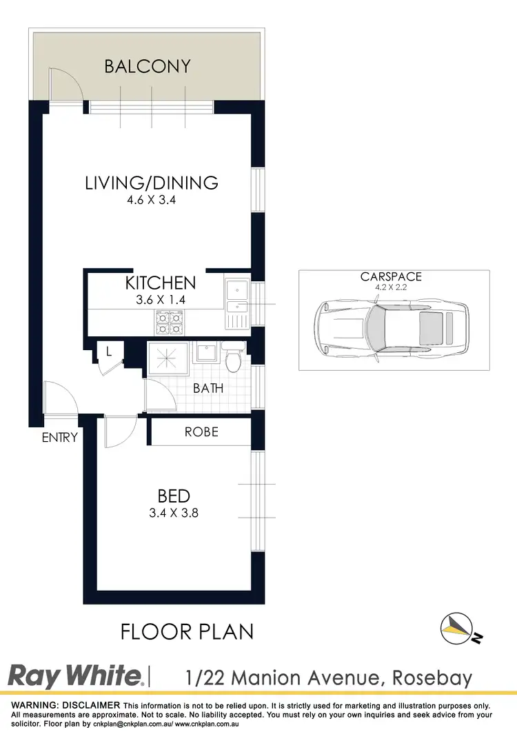 Floorplan of Homely apartment listing, 1/22 Manion Ave, Rose Bay NSW 2029