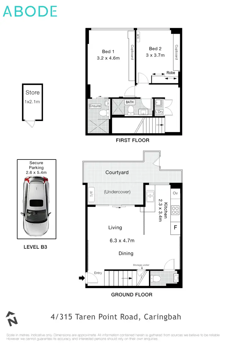 Floorplan of Homely townhouse listing, G04/315 Taren Point Road, Caringbah NSW 2229