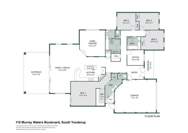 Floorplan of Homely house listing, 110 Murray Waters Boulevard, South Yunderup WA 6208