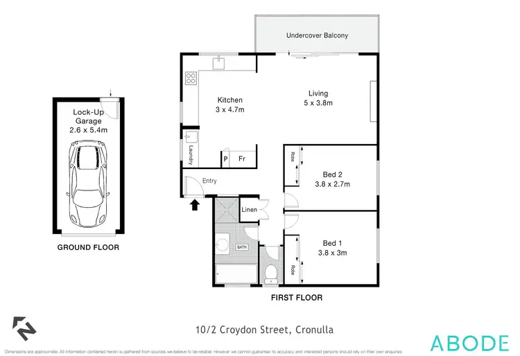 Floorplan of Homely apartment listing, 10/2 Croydon Street, Cronulla NSW 2230