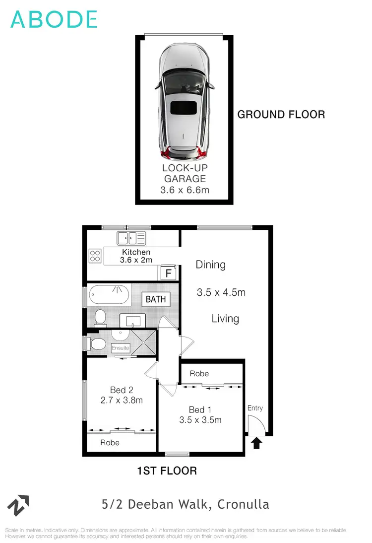Floorplan of Homely apartment listing, 5/2 Deeban Walk, Cronulla NSW 2230