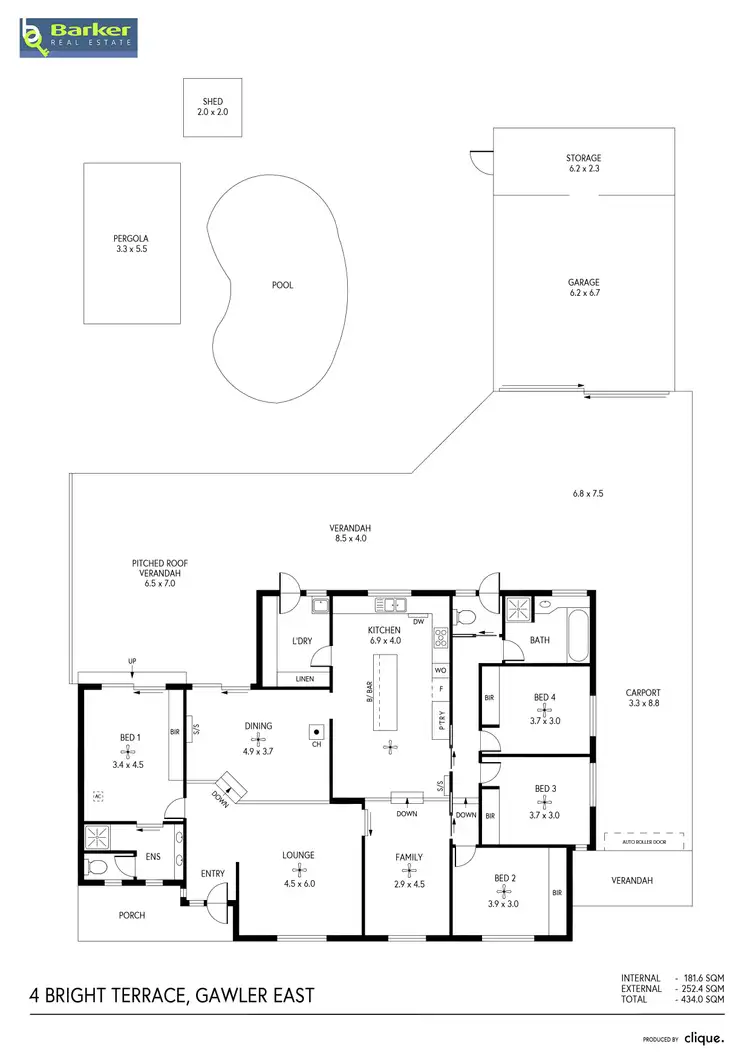 Floorplan of Homely house listing, 4 Bright Terrace, Gawler East SA 5118