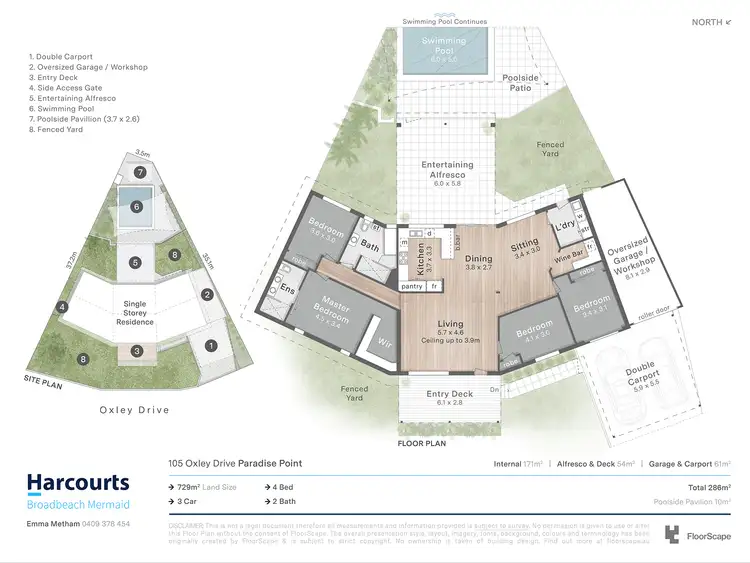 Floorplan of Homely house listing, 105 Oxley Drive, Paradise Point QLD 4216