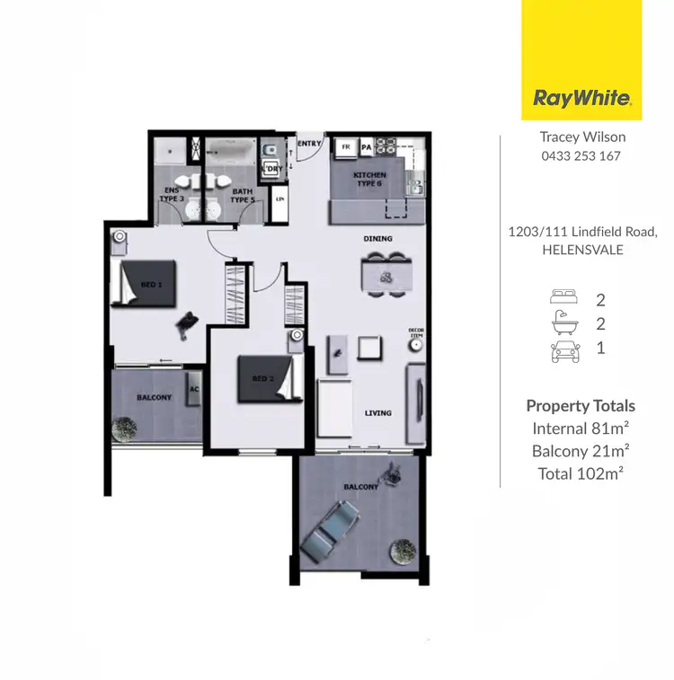 Floorplan of Homely apartment listing, 1203/111 Lindfield Road, Helensvale QLD 4212