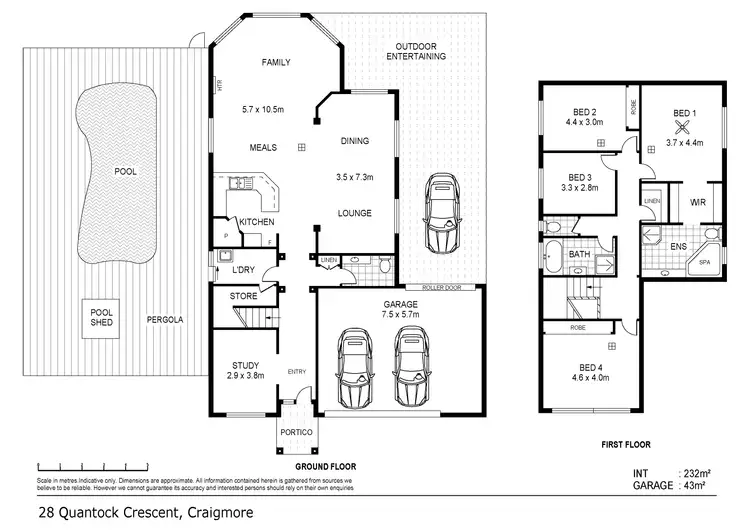 Floorplan of Homely house listing, 28 Quantock Crescent, Craigmore SA 5114