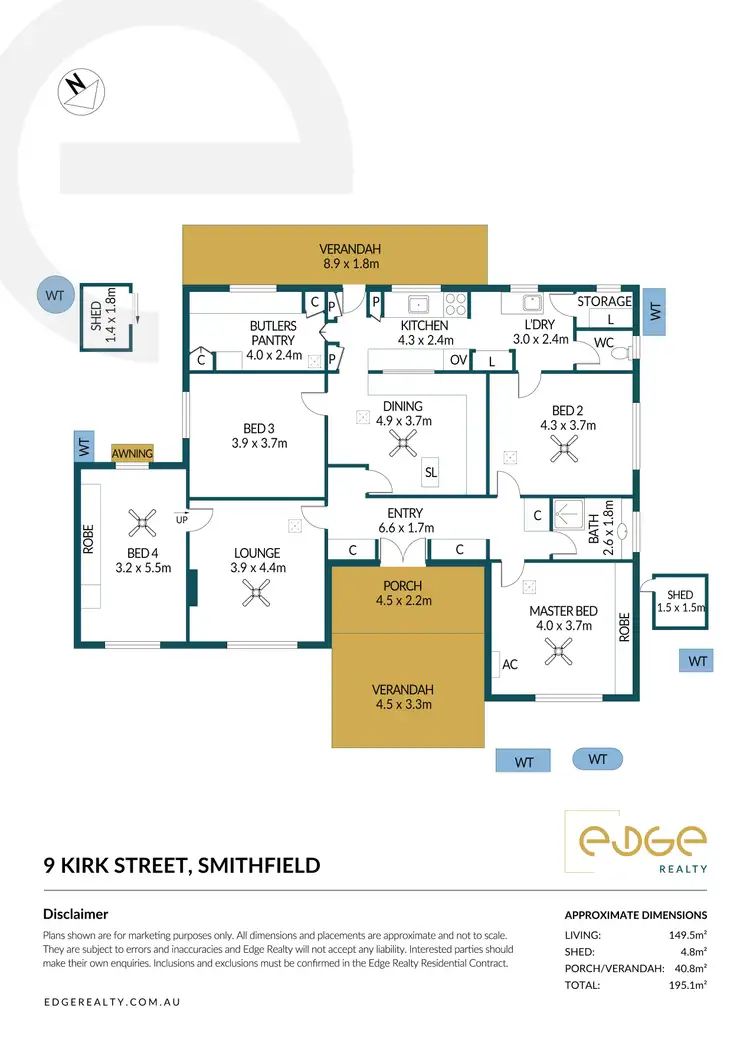 Floorplan of Homely house listing, 9 Kirk Street, Smithfield SA 5114