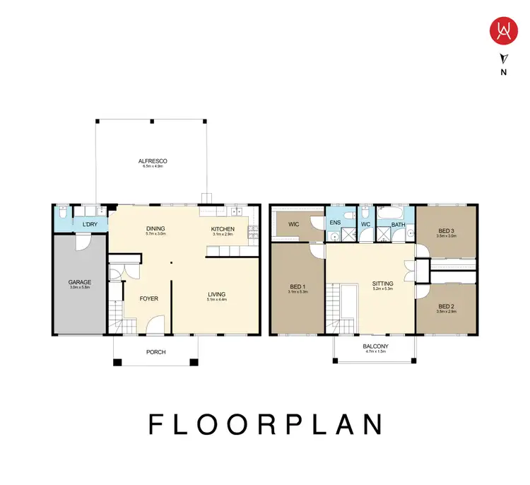 Floorplan of Homely townhouse listing, 7/9-11 Yerona Street, Prestons NSW 2170