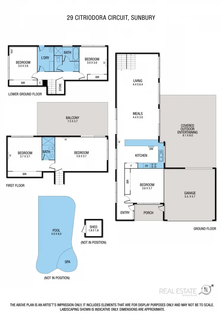 Floorplan of Homely house listing, 29 Citriodora Circuit, Sunbury VIC 3429