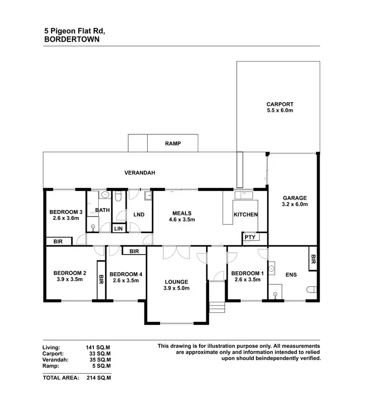 Floorplan of Homely house listing, 5 Pigeon Flat Road, Bordertown SA 5268