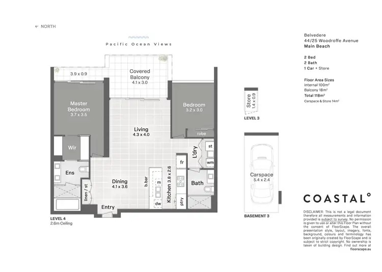 Floorplan of Homely apartment listing, 44/25 Woodroffe Avenue, Main Beach QLD 4217