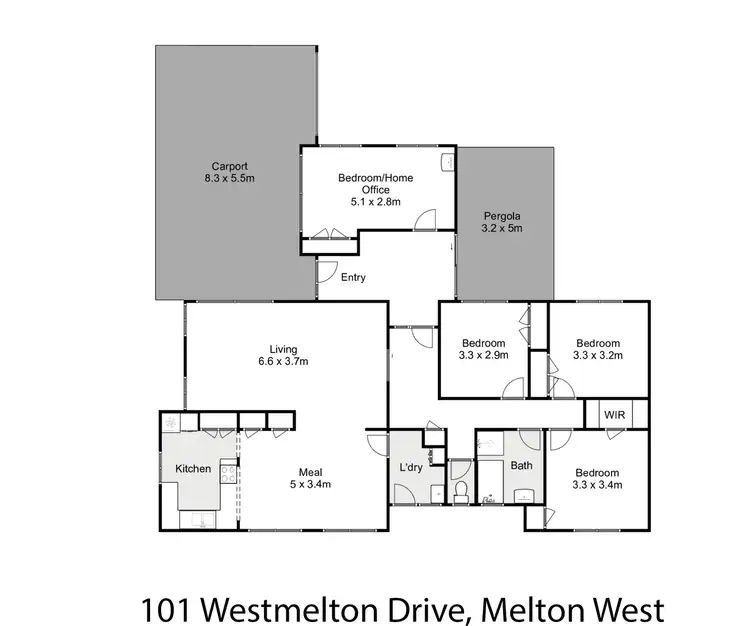 Floorplan of Homely house listing, 101 Westmelton Drive, Melton West VIC 3337