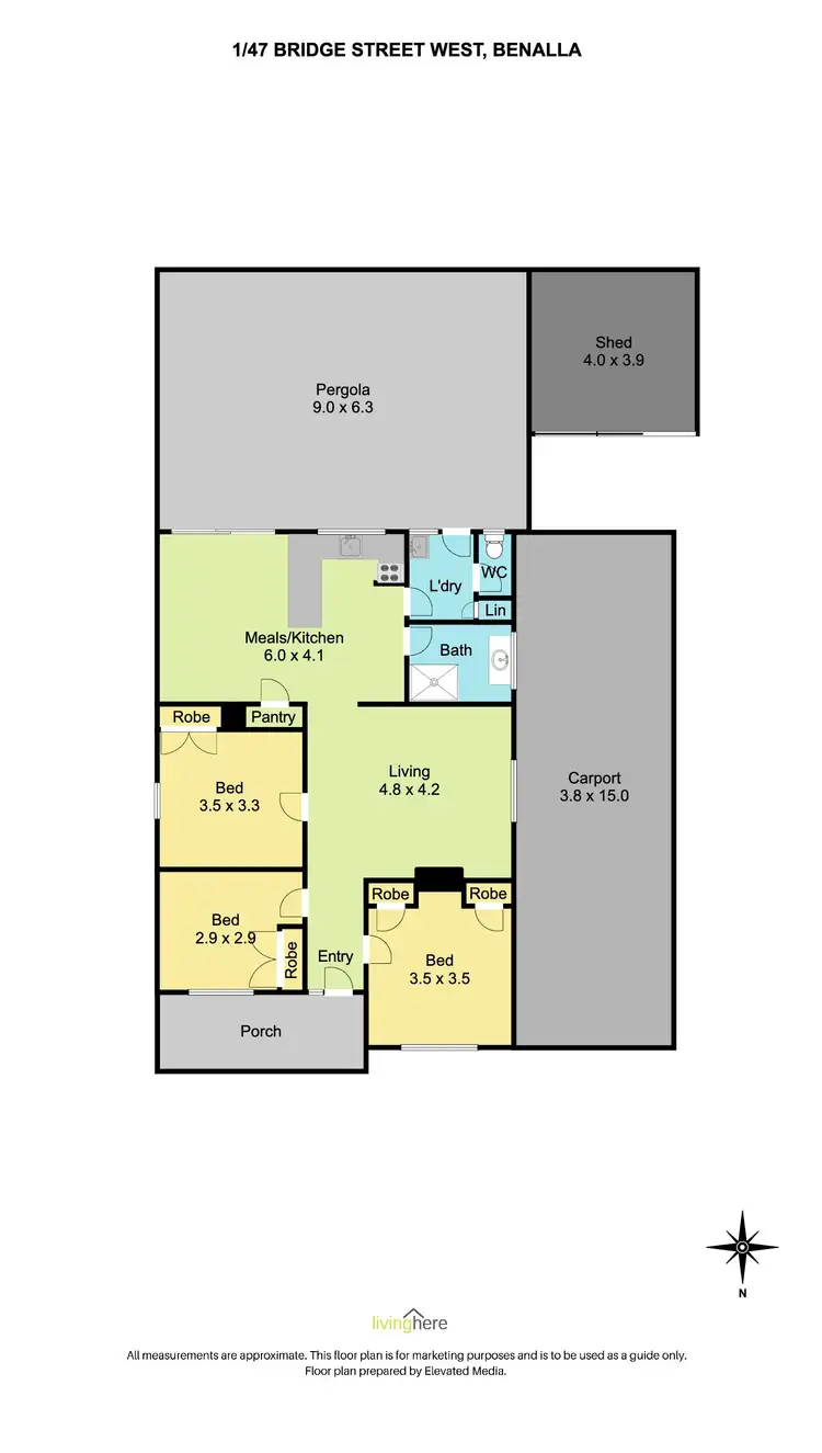 Floorplan of Homely house listing, 1/47 Bridge Street West, Benalla VIC 3672