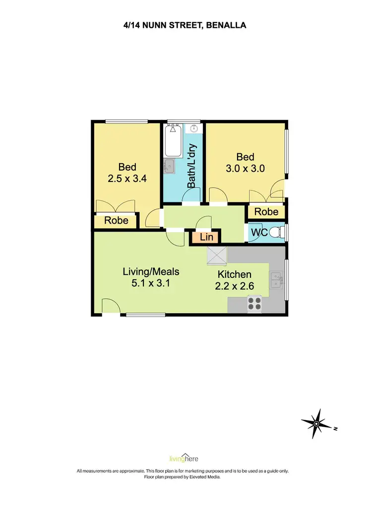 Floorplan of Homely unit listing, 4/14 Nunn Street, Benalla VIC 3672